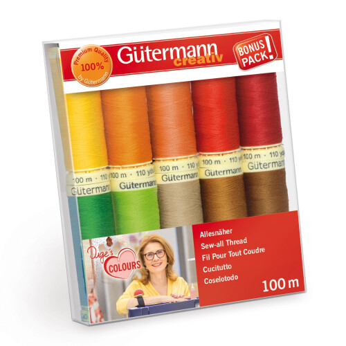 Gütermann Gütermann creativ Sewing thread set with 10 spools Sew-all thread 100