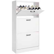 Blisswood White 3 Drawer Shoe Cabinet Cupboard