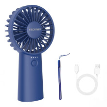 TECKNET Handheld Fan Rechargeable - 4000mAh Portable Desk Fan with LED
