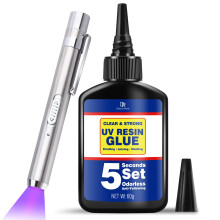 UV Resin Kit with Light, 60g UV Glue