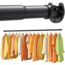 JWJK Wardrobe Rail 43-133 cm - Heavy Duty Adjustable Clothes Rail