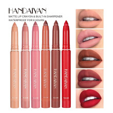 (Matches the image) 12 Colors Matte Waterproof Velvet Nude Lipstick Pencil Sexy Red Brown Pigments Makeup Long Lasting Profissional Lip Liner