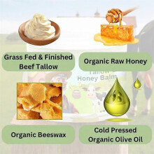 (4PCS) 1-5x Grass Fed Tallow Balm with Honey Deep Hydration Natural Face Moisturizer for Sensitive Skin 2026