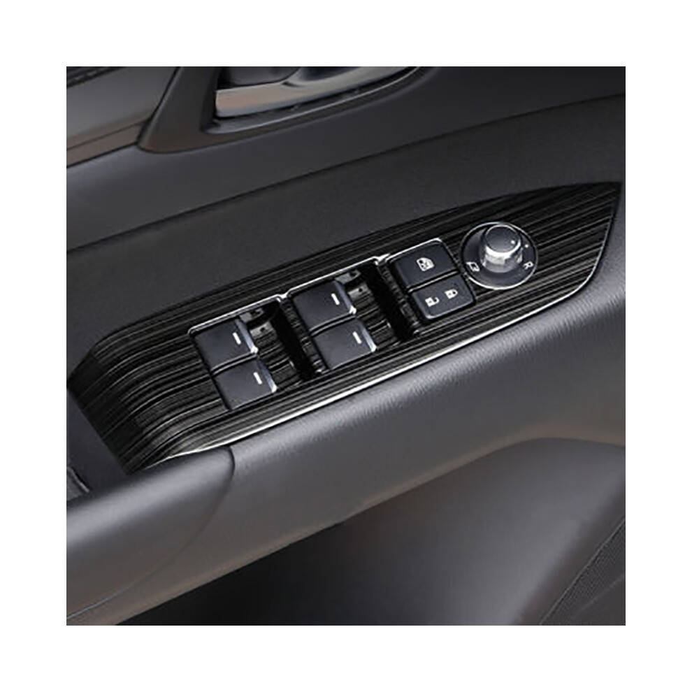 Black Titanium Inner Window Switch Panel Cover Trim For Mazda Cx-5 2017-2018 413590194736