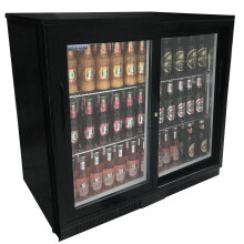 Cater-Cool Double Sliding Door Bottle Cooler With LED Lighting ck8502LED (UK Mai