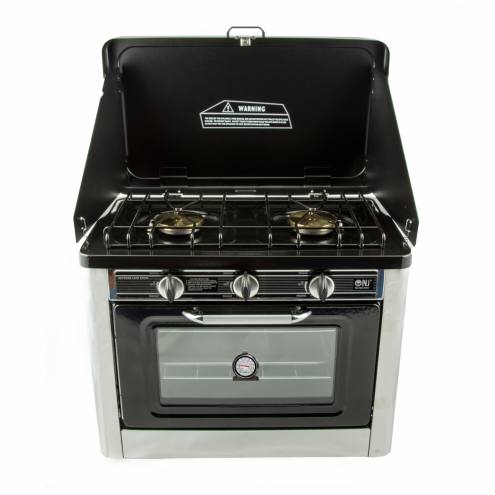 Nj The Right Choice Nj Co-01 Camping Gas Oven -2 Burner Portable Stove Outdoor Cooker Lpg