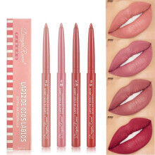 (Matches the image) Matte Lipstick and Lip Liner Set, Long Lasting Waterproof Lipstick with Smooth Texture and Bold Color for Women