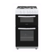 Haden 50cm Twin Cavity Gas Cooker, 4-Burner Hob, Double Oven with Integrated Gri