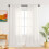 Simplebrand Ivory Sheer Curtains 229 cm Length 2 Panels Set 1