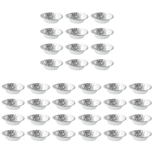 3Sets Silberne Backförmchen Für Mini-Muffins Und Eiertörtchen, Einweg 1