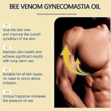 Men Thermo Bee-venom Gynecomastia Tightening Oil Natural Ingredients Chest Massage Oil Present for Men