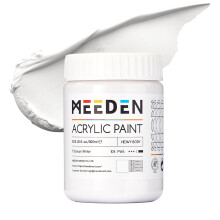 MEEDEN Titanium White Acrylic Paint: 300ml/ 10oz Heavy Body Acrylic