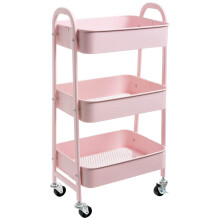 DOEWORKS Storage Cart 3 Tier Metal Trolley Cart Beauty Trolley Kitchen