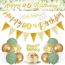 40th Birthday Decoration for Women Men