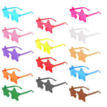 Bszatan 14 Pairs Star Shaped Sunglasses Rimless Frameless Star Glasses
