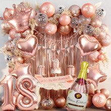 Rose Gold 18th Birthday Decoration for Girls