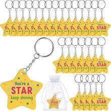 Namalu 30 Pieces School Leaver Star Keyring Gifts Class End of Term