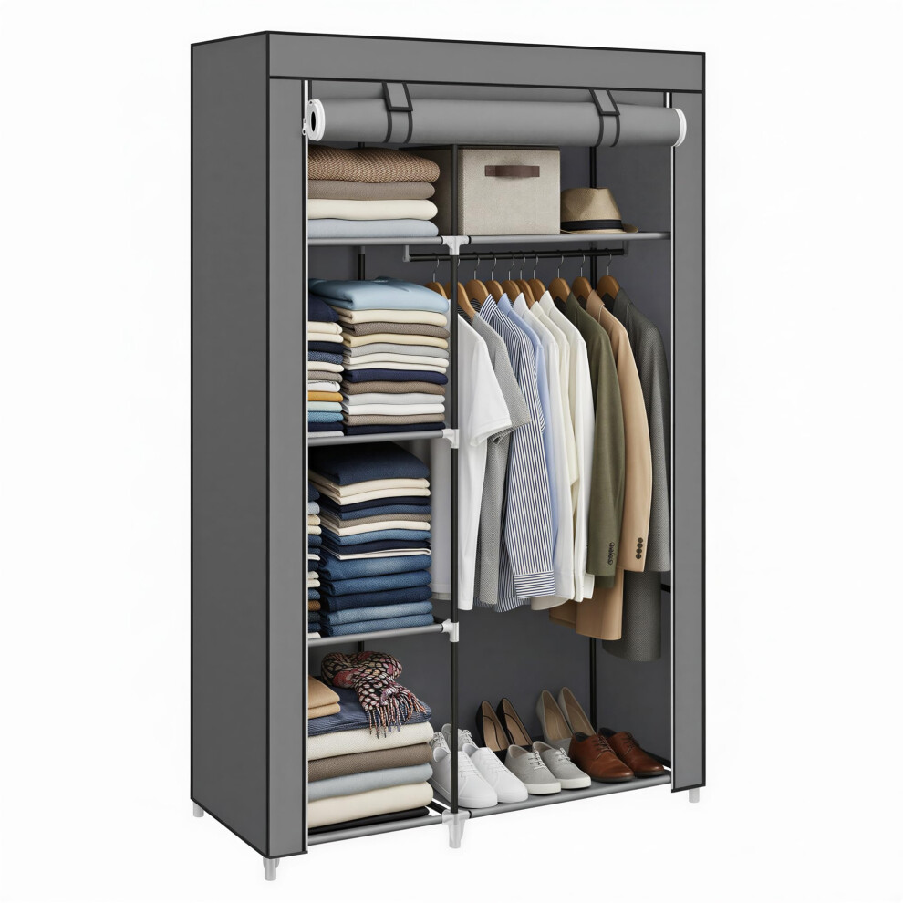 Songmics Fabric Wardrobe - Clothes Storage Organiser - 6 Shelves