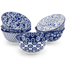 vancasso Selene 24 oz Cereal Bowl - Ceramic Salad Bowls Set of 6