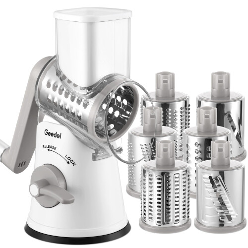 Geedel Rotary Cheese Grater - Vegetable Slicer