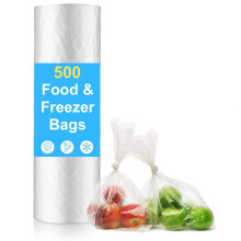 500 x Clear Plastic Freezer Bags on Roll