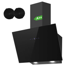 SNDOAS Cooker Hood 60cm, 550m³/h Angled Extractor Hood, Class A++, 3-S