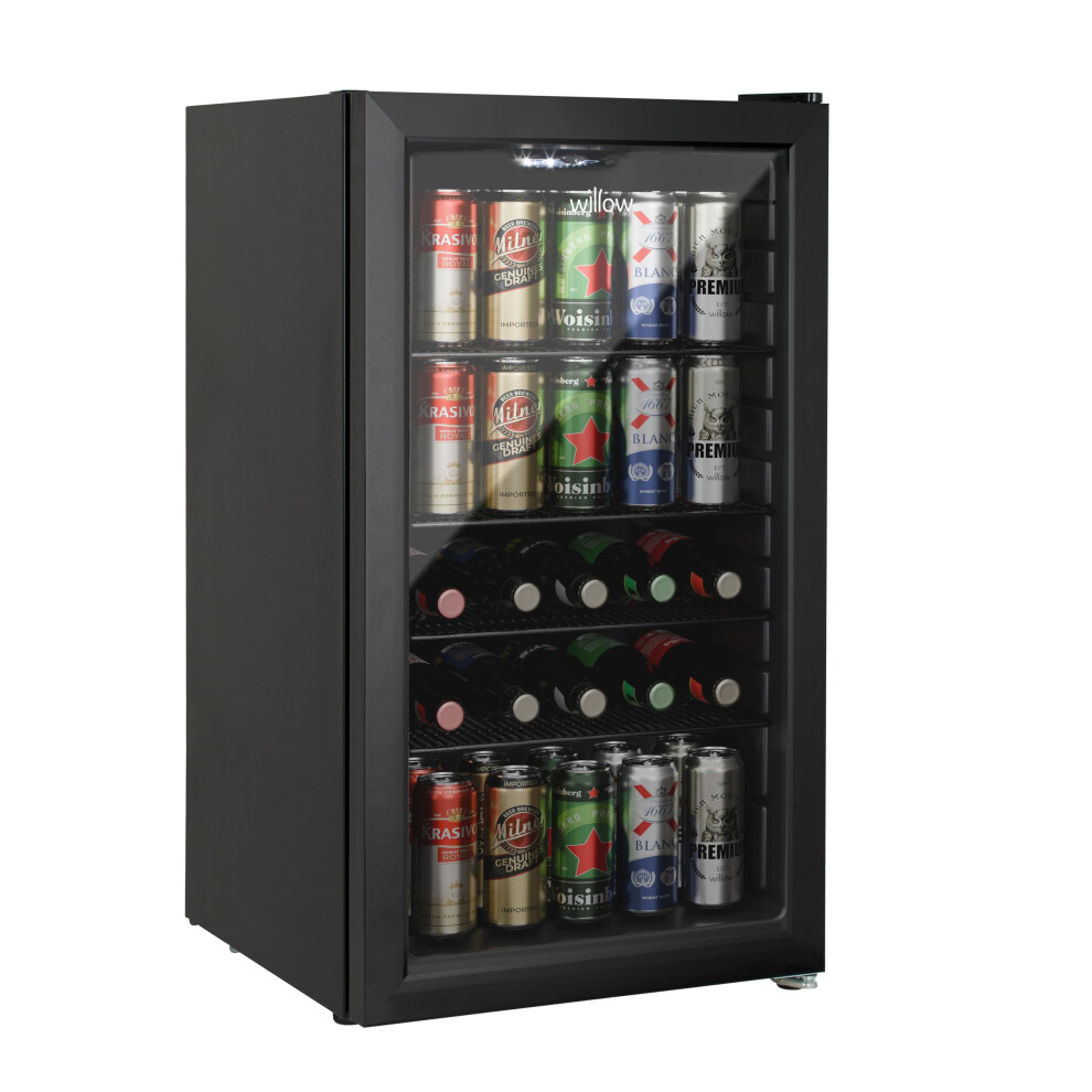 Willow Wbc98b 98L Freestanding Undercounter Beverage Cooler With Tripl