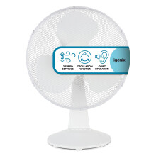 Igenix DF1610 16” Portable Desk Fan - 50W - 3 Speed Settings