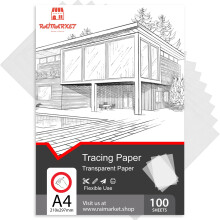 Raimarket Premium Tracing Paper A4 Pack - 100 Sheets, 9x12 Inches