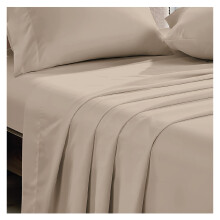 APEX FURNISHINGS Flat Sheet Beige 100% Egyptian Cotton 300 Thread