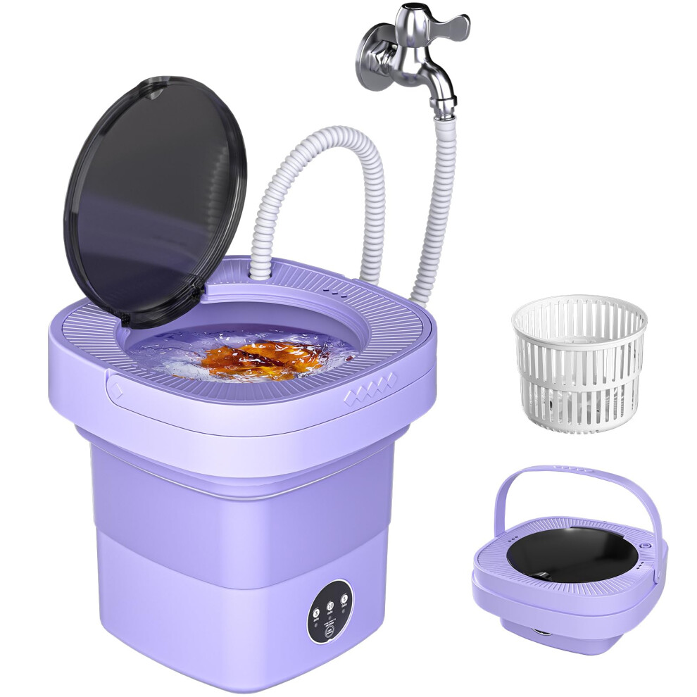 Biebuxo Mini Portable Washing Machine, 6.5L Mini Foldable Washing Machi