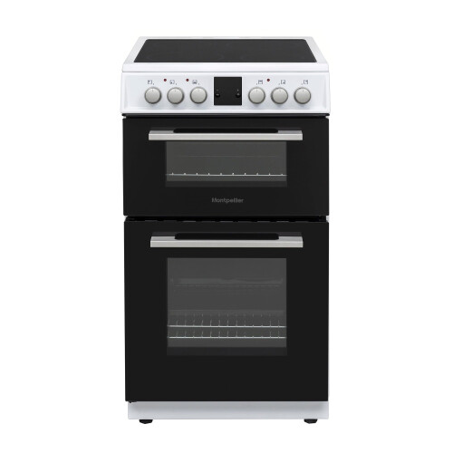 MONTPELLIER Montpellier MDOC50FS 50cm Double Ceramic Cooker in Silver