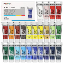MEEDEN Heavy Body Acrylic Paint - Basic 24 x 60ml (2 oz) Color Paint S