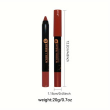 (Matches the image) Velvet Matte Lipstick Pen Lip Liner Pencil, Long-lasting High-Pigment Lip Gloss Non-stick Lip Glaze Lip Makeup for Women