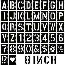 8 Inch Letter and Number Stencils - Letters and Numbers Stencil Kit