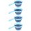 4Stk Klappbare Wasserschöpfer Mit Langem Griff Hängend Sky-Blue 4