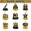 Luvart 80th Birthday Decorations - 9pcs Black and Gold Table Decoratio 3