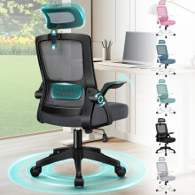ELFORDSON Ergonomic Office Chair - Mesh Desk Chairs with Headrest Lumb