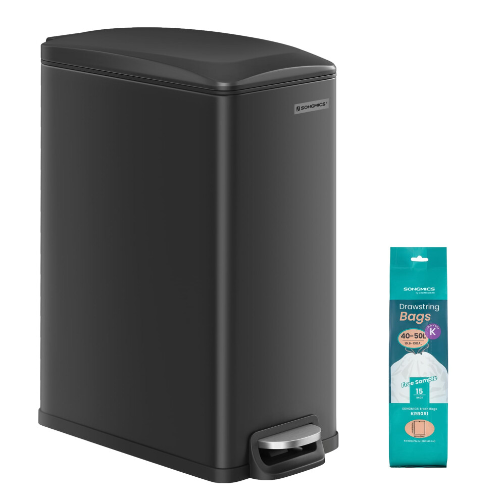 Songmics Kitchen Bin 48L - Slim Pedal Bin For Narrow Spaces