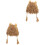 2Stk Plüsch Löwenkopfmütze Beige Kostüm Tierkopf Accessoire 2
