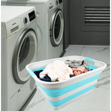 SAMMART 42L Collapsible Plastic Laundry Basket