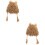 2Stk Plüsch Löwenkopfmütze Beige Kostüm Tierkopf Accessoire 5