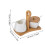 3Sets Stilvolle Keramik Und Zuckerdose Mit Holzplatte 2