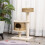 Árvore para gatos de vime com caverna e brinquedo de bola para gatos pequenos. 2