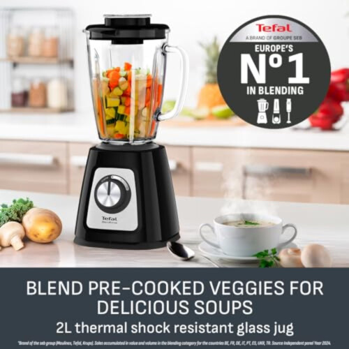 Tefal Tefal Blendforce II Blender - 2L Glass Jug - 1.25L Effective Capacity 1