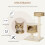 Árvore para gatos de vime com caverna e brinquedo de bola para gatos pequenos. 4