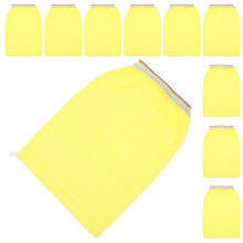 200Stk Gelbe Peeling-Badehandschuhe Einweg Hautpflege