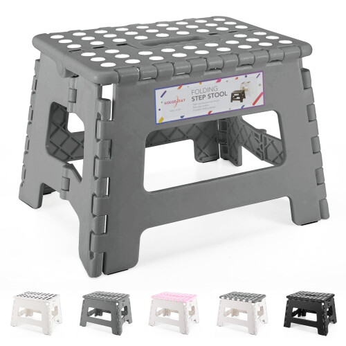 HOUSE DAY Folding Step Stool 9 Inch