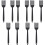 10Stk Schwarze Silikon Gabel Ergonomisch Für 2