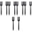 10Stk Schwarze Silikon Gabel Ergonomisch Für 3